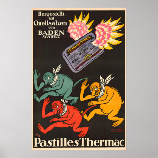 Impressões de Cartazes Antigos Pastilles Thermac