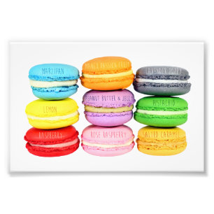 Impressões de Fotografia de Macarons