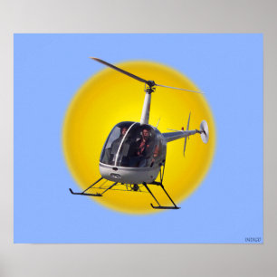Impressões de helicópteros Impressão piloto de 