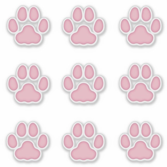 Impressões de pata de gato grande Imprime decalque (Frente)