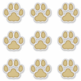 Impressões de pata de gatos grandes em decalques d