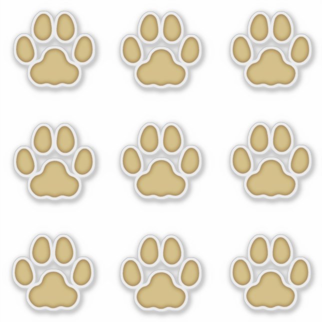 Impressões de pata de gatos grandes em decalques d (Frente)