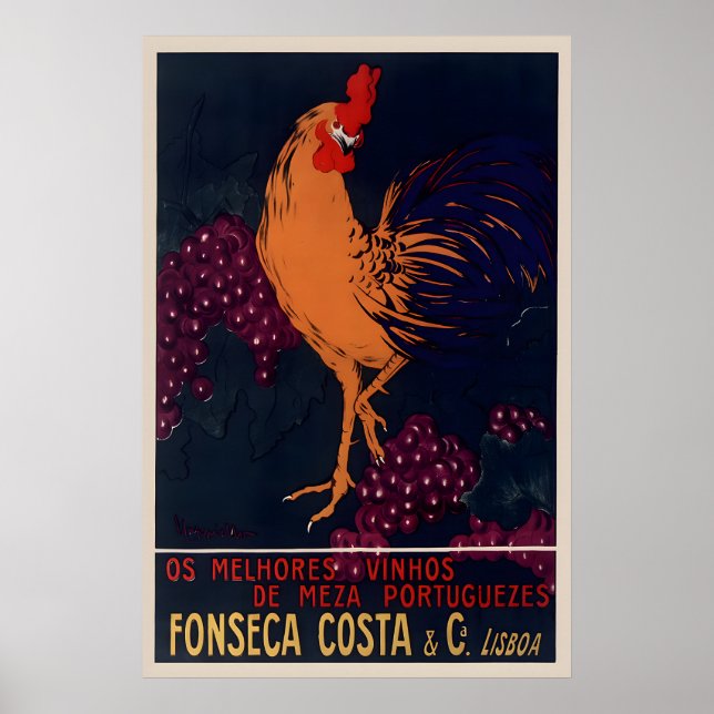Impressões de Poster de Galo - Poster de Cappiello (Frente)