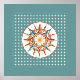 impressões de rosa de bússola