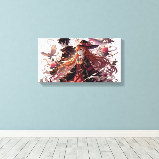 Impressões de tela de decoração da parede de anima (Insitu(piso de madeira))