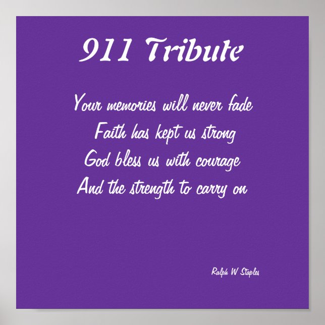 impressões de tributo 911 (Frente)