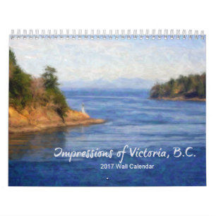 Impressões de Victoria, B.C. Calendário 2017