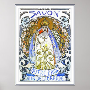 Impressões do poster de Mucha:  Savon Notre-Dame