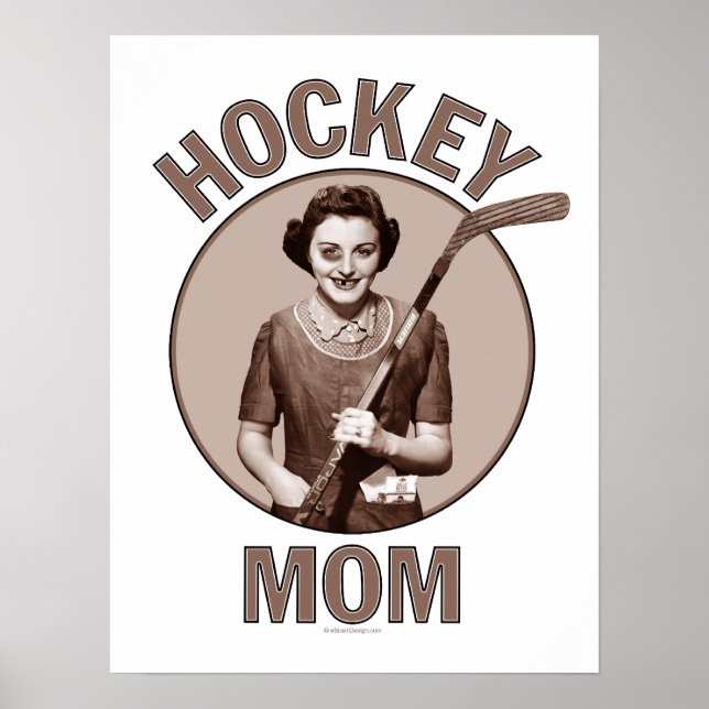 Impressões e posters da Mãe de Hockey (Frente)