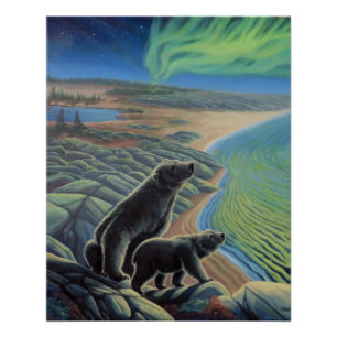 Impressões e Posters de pintura de Urso Polar
