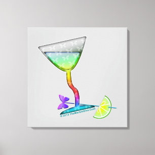 IMPRESSÕES EM TELA - ARTE DO MARTINI DE BORBOLETA