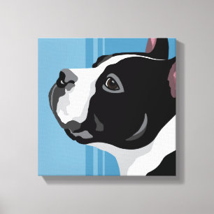 Impressões em Tela de Cachorro Boston Terrier