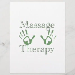 Impressões manuais da terapia de massagem