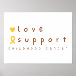 impressões Poster de suporte de amor para cancer d