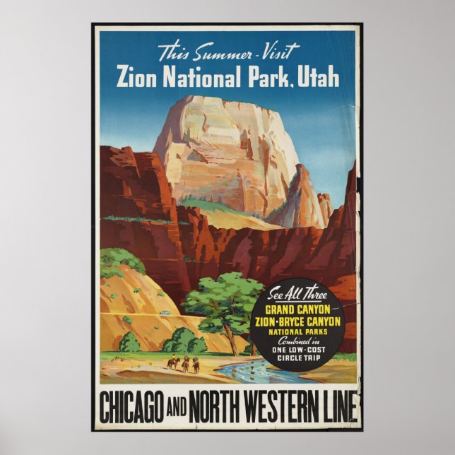 Impressões retror de Poster de anúncio de Viagens  (Frente)