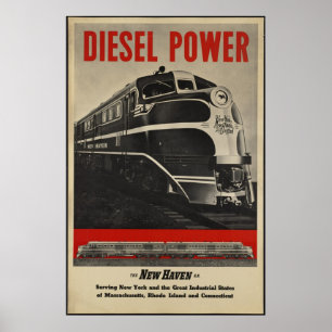 Impressões retros do anúncio diesel do poster da
