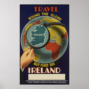 Impressões retros do anúncio do poster das viage