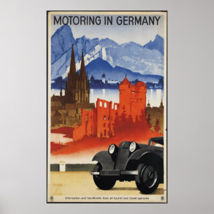 Impressões retros do anúncio do poster das viage