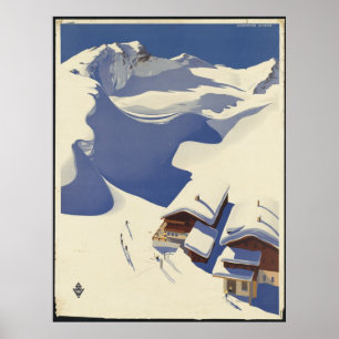 Impressões retros do anúncio do poster das viage