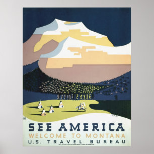 Impressões retros do anúncio do poster das viage
