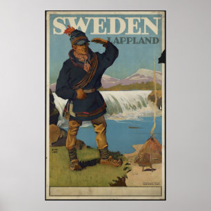 Impressões retros do anúncio do poster das viage