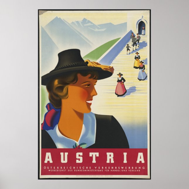 Impressões Viagens vintage de  de anúncio Poster d (Frente)