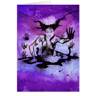 "Imprime" o cartão da fada da tinta