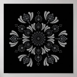 Imprimível Ponto Seu Próprio Mandala Modelo Poster