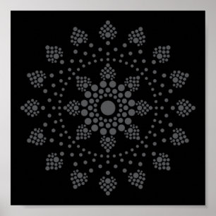 Imprimível Ponto Seu Próprio Mandala Modelo Poster