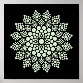 Imprimível Ponto Seu Próprio Mandala Modelo Poster