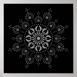 Imprimível Ponto Seu Próprio Mandala Modelo Poster