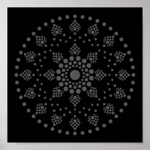Imprimível Ponto Seu Próprio Mandala Modelo Poster