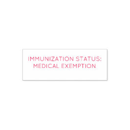 Imunização: carimbo de isenção médica