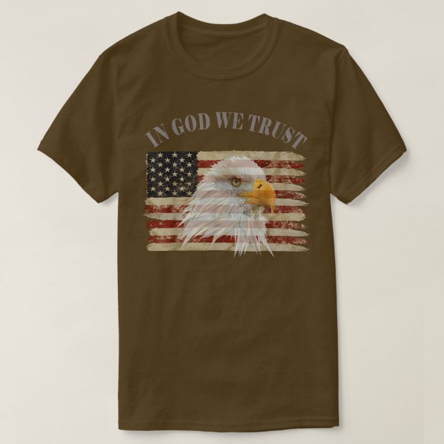 In God We Trust American Respect T-Shirt (Frente do Design)
