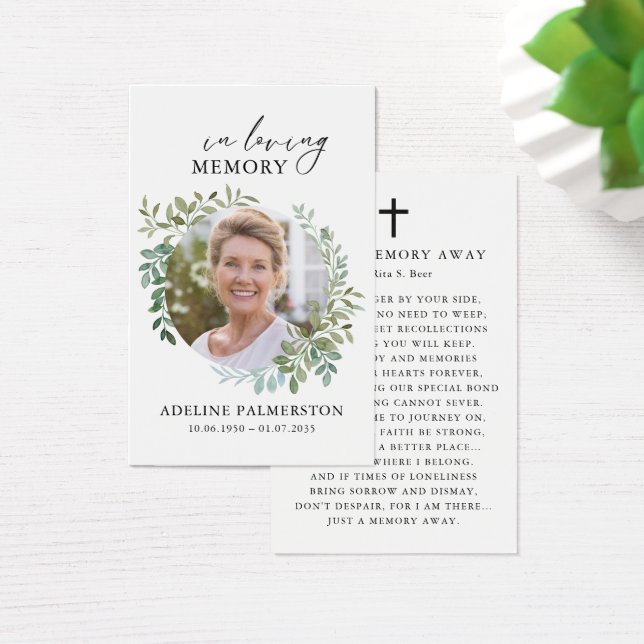In loving Memory Floral Funeral Prayer Cards (Mesa)