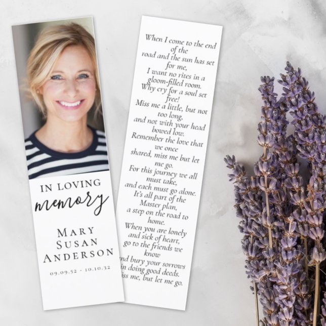 In Loving Memory Photo Memorial Bookmark (Criador carregado)