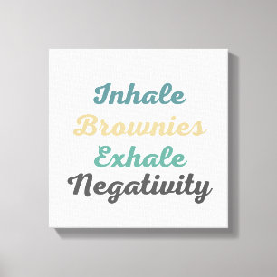 Inalar Brownies Exalar Arte de Canvas de Negativid