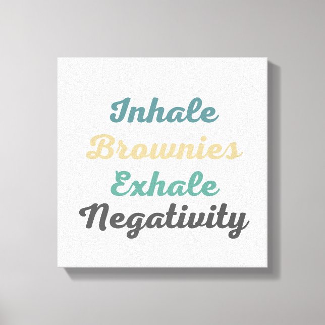 Inalar Brownies Exalar Arte de Canvas de Negativid (Frente)