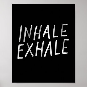 Inalar, exalar poster de ioga