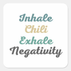 Inalar os adesivos para a negatividade do Chili Ex