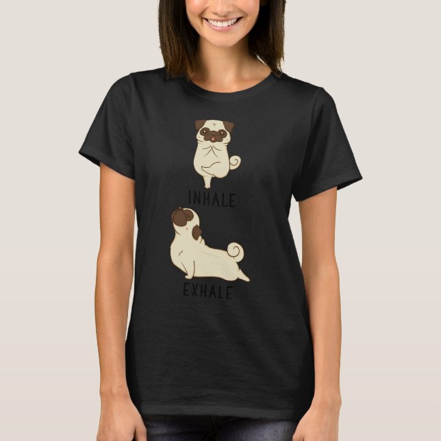 Inalar Pug Yoga Classic T-Shirt 815 (Frente)