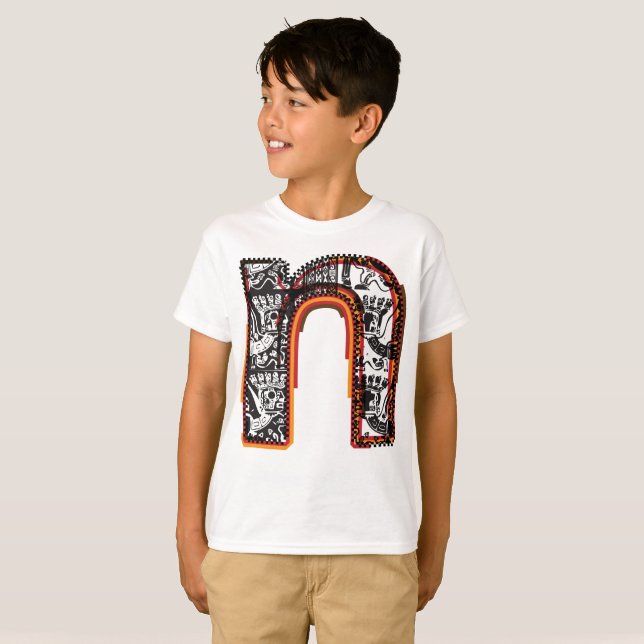 Inca - Letra N - Camisa Artística (Frente Completa)