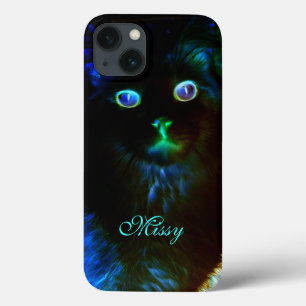 Incandesça na caixa escura do ar do iPad do gato