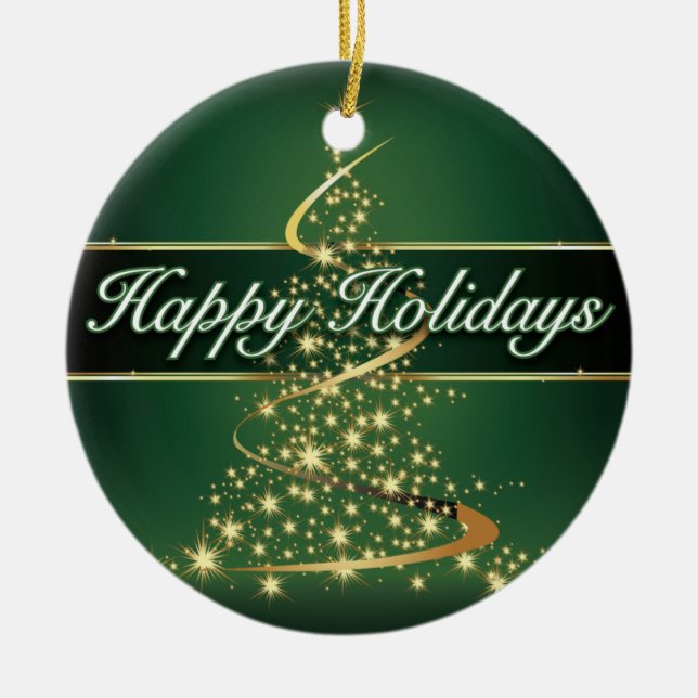 Incandescer ilumina boas festas o ornamento (Frente)