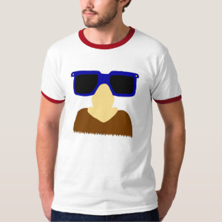 Incognito bigode e óculos Mens Ringer T-Shirt
