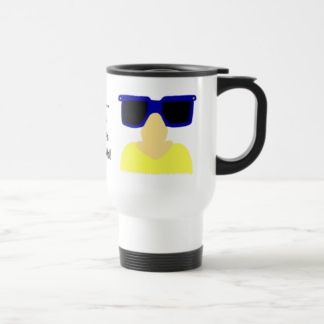 Incognito Mustache e Óculos Caneca de viagem loira (Direita)
