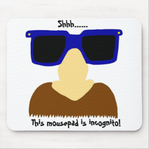 Incognito Mustache e Óculos Mousepad