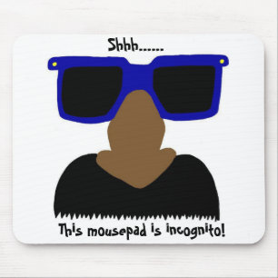 Incognito Mustache e Óculos Mousepad