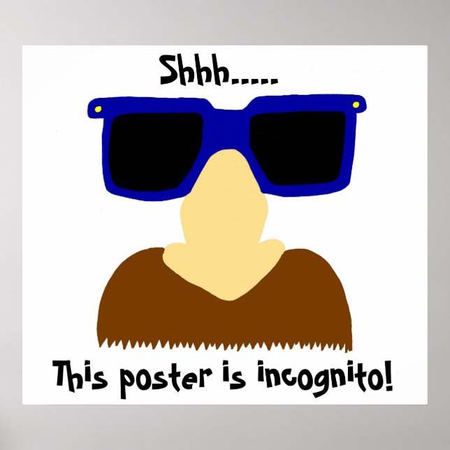 Incognito Mustache e Poster de Óculos (Frente)