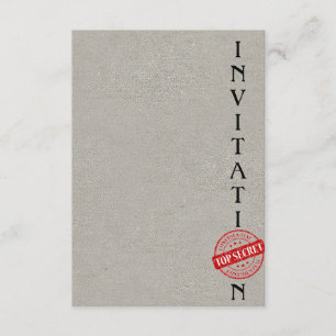 Incorporado extremamente secreto do convite